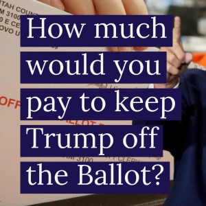 How much would you pay to keep Trump off the ballot?