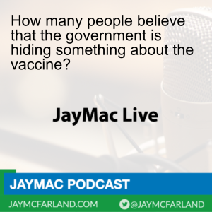 How many people believe that the government is hiding something about the vaccine?