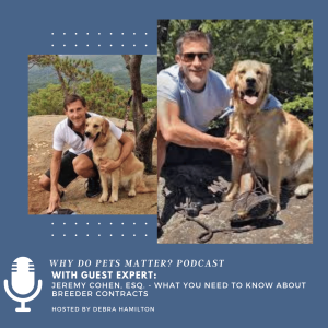 Jeremy Cohen, Esq. -- Breeder Contracts on ”Why Do Pets Matter?” hosted by Debra Hamilton EP#186