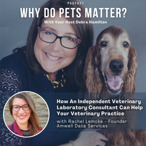Rachel Lemcke - Amwell Data Services | How An Independent Veterinary Laboratory Consultant Can Help Your Veterinary Practice on ”Why Do Pets Matter?” hosted by Debra Hamilton EP 218