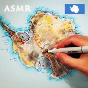 Drawing Map of Antarctica (History ASMR)