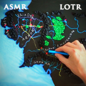 Map of Middle-earth on Chalkboard (Geography ASMR)