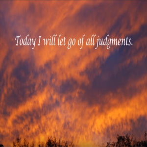 Letting go of Judgement