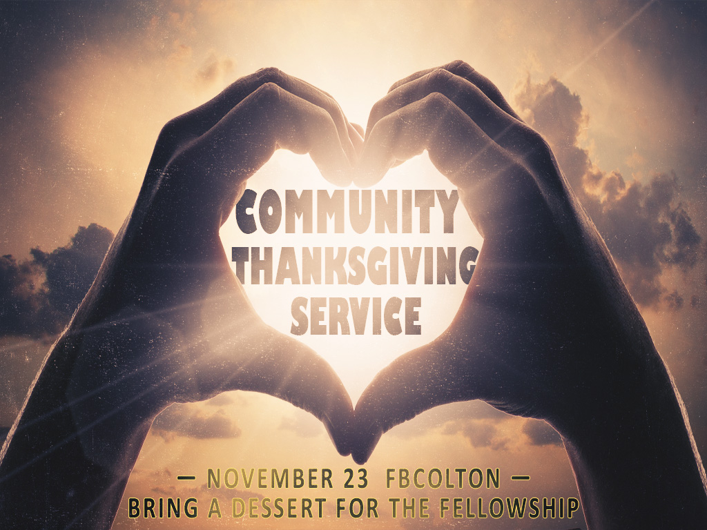Community Thanksgiving Message  