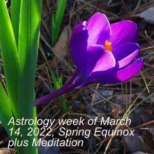 Astrology week of March 14, 2022, Spring Equinox plus Meditation