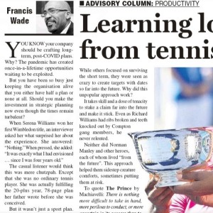 Learning Long-Term Planning from Tennis’ Williams Sisters