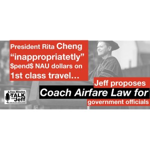 Jeff Proposes Coach Airfare (Rita Cheng) Law for Government Officials
