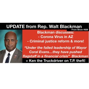 UPDATE from Rep. Blackman: Corona, Evans leadership, criminal justice reform.