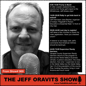 Show#969: Supervisor Randy Garrison, Trump is Back!, Rally for in person Ed.