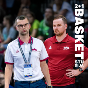 Rūdolfs Rozītis un Matīss Rožlapa “Basketstudijā 2+1”: “Sagatavošanās posma kvalitātē esam Top līmenī”