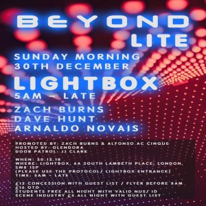 Beyond LITE 30Dec18 mixed live by DJ Dave Hunt