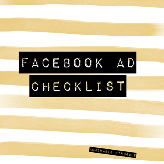 Facebook Ad Checklist