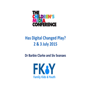 CMC 2015 - Research 6: Has digital Changed Play?