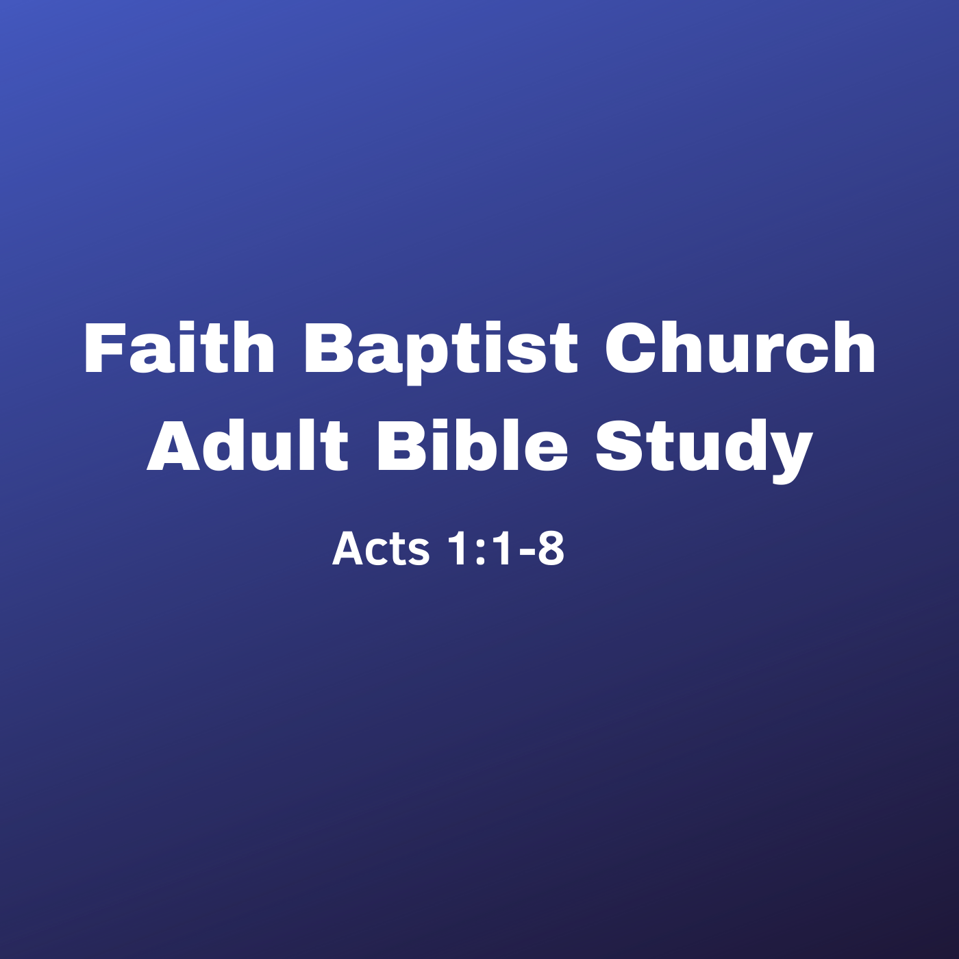 The Sequel - Acts 1:1-8