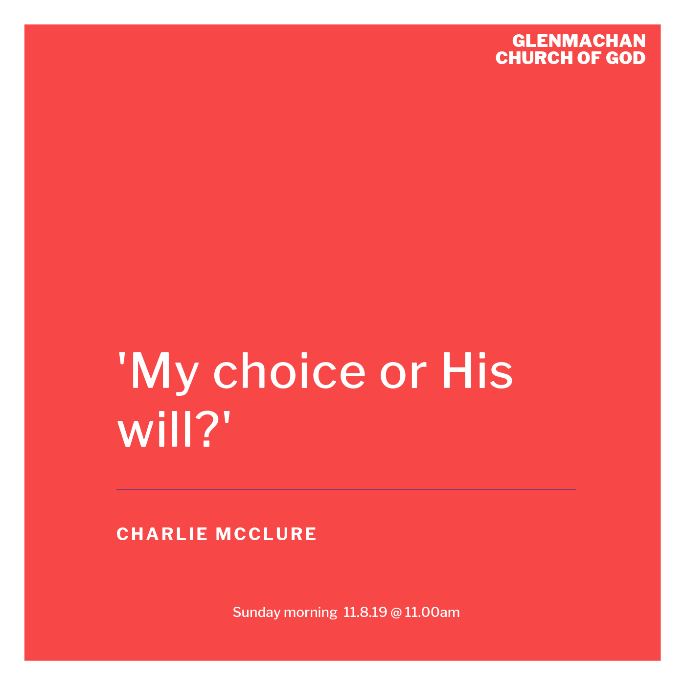 My choice or His will