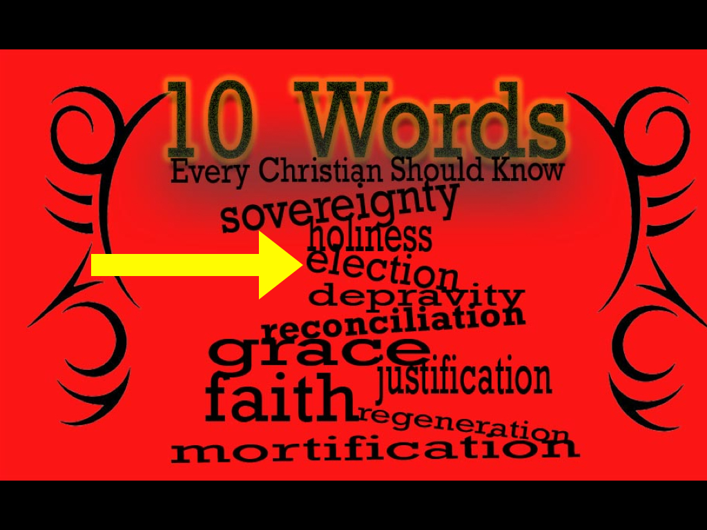 August 17, 2014 Ten Words Every Christian Should Know: Election  Romans 8:28-30