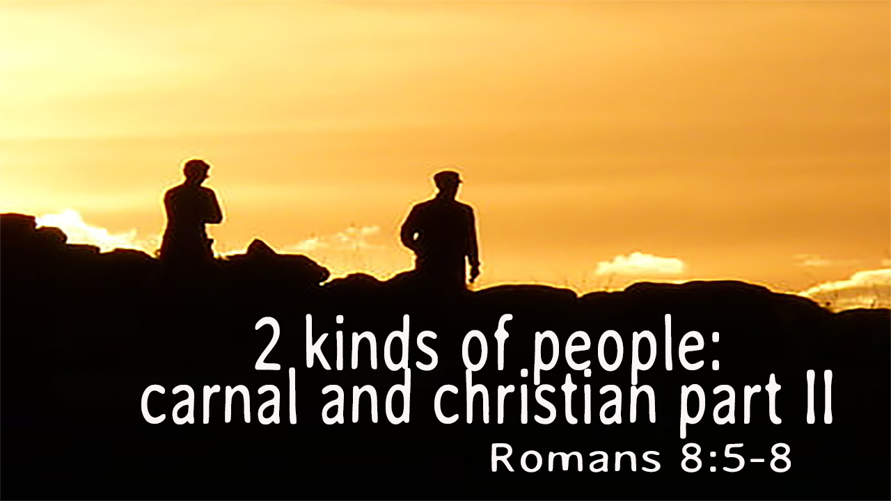 Two Kinds of People: Carnal and Christian Part 2 - Romans 8:5-8 (Audio)