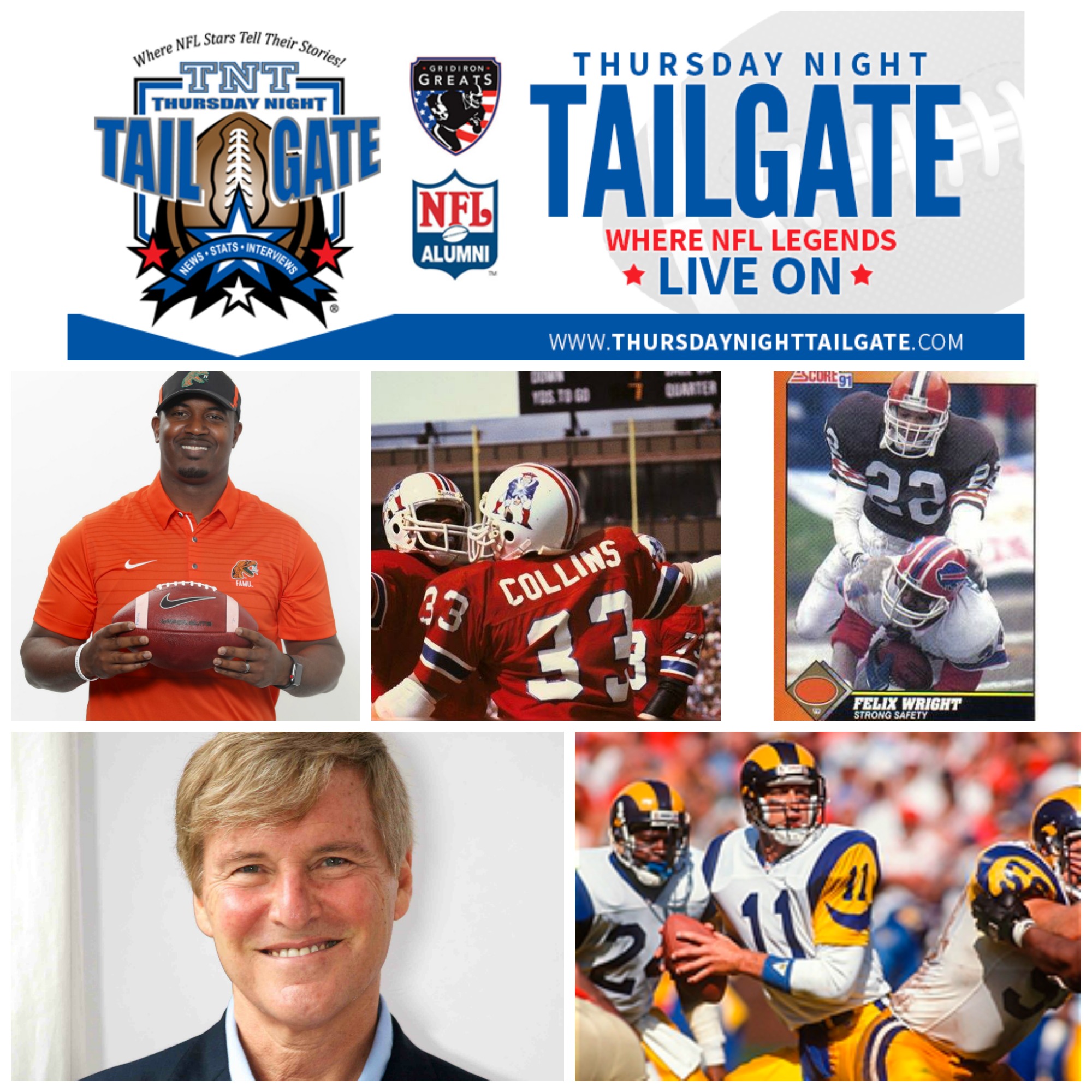 We Talk College Football, NFL Playoffs, and Players Doing Great Things in their Communities with Willie Simmons, Tony Collins, Felix Wright, Leigh Steinberg, & Jim Everett