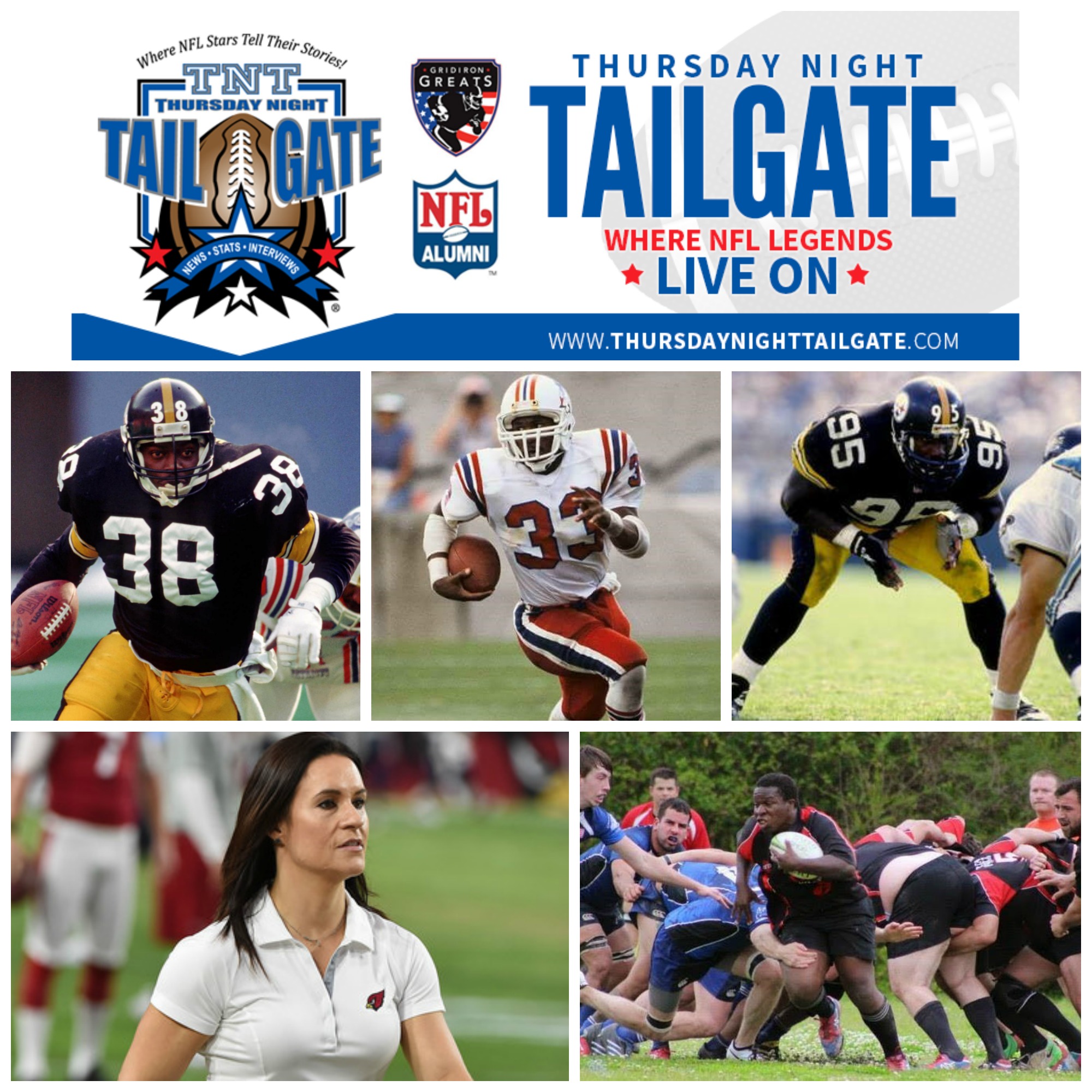 We Go Around the NFL with Tim Worley, Tony Collins, Greg Lloyd, Jen Welter, Plus Rugby Star Gift Egbelu