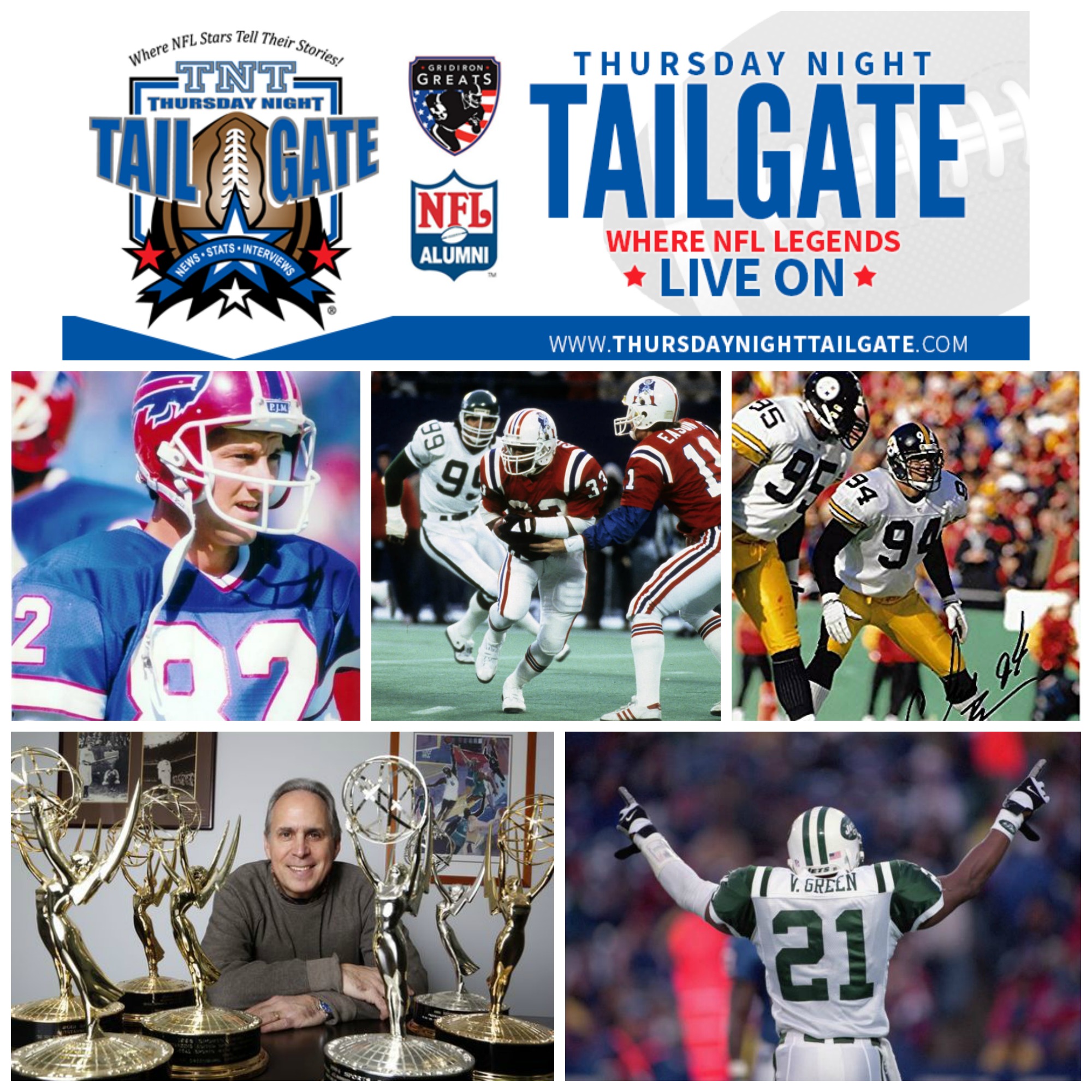 NFL: Don Beebe, Tony Collins, Chad Brown, Ross Greenburg & Victor Green join us on this episode of Thursday Night Tailgate
