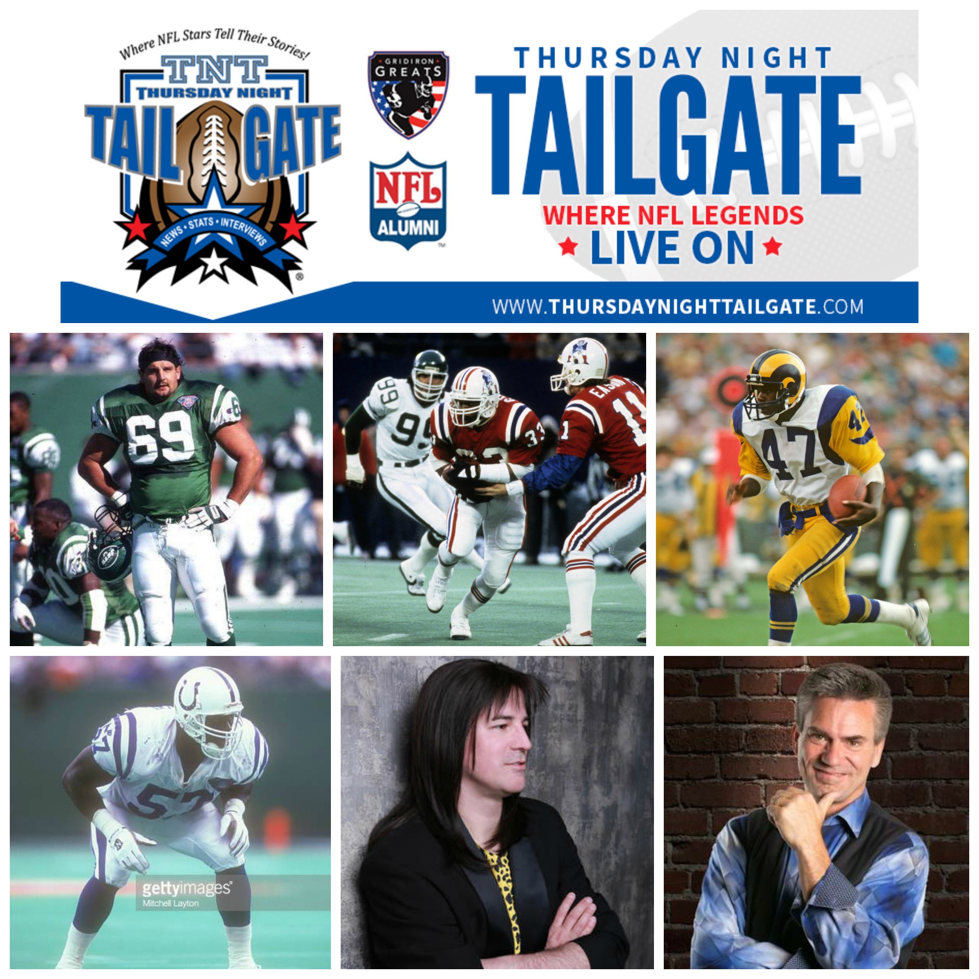 Jeff Criswell, Tony Collins, LeRoy Irvin, Devon McDonald plus Ryan Christopher & Vic White of the band Resurrection join us on Thursday Night Tailgate, NFL Podcast Edition