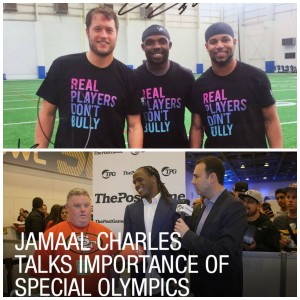 Thursday Night Tailgate NFL Podcast Spotlight on the Positive: Detroit Lions Anti-Bullying Campaign & Jamaal Charles' Work with Special Olympics