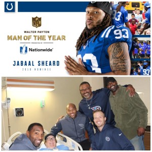 Thursday Night Tailgate Spotlight on the Positive: Colts DE Jabaal Sheard and Tennessee Titans Alumni Players