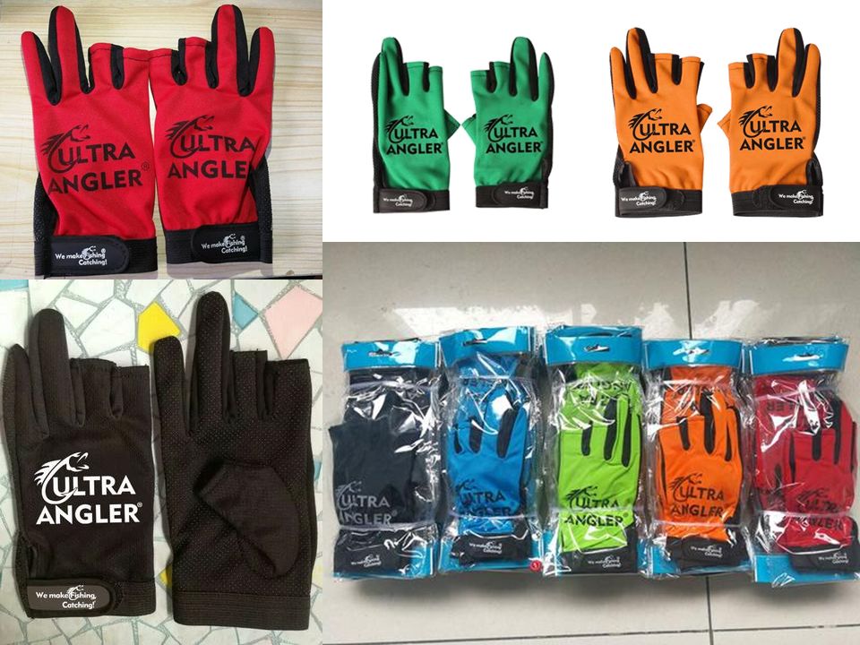 Waterproof 3 cut finger non-slip ultra angler fishing gloves outdoor sport