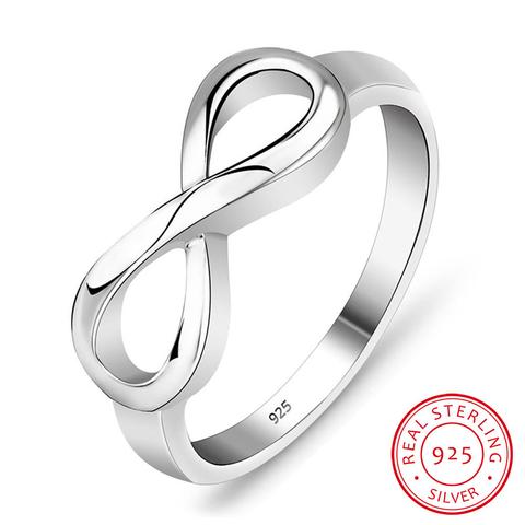 Mother's day sterling silver infinity ring