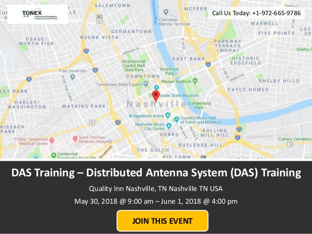 Join DAS training event on may 30, 2018 at Nashville by Tonex
