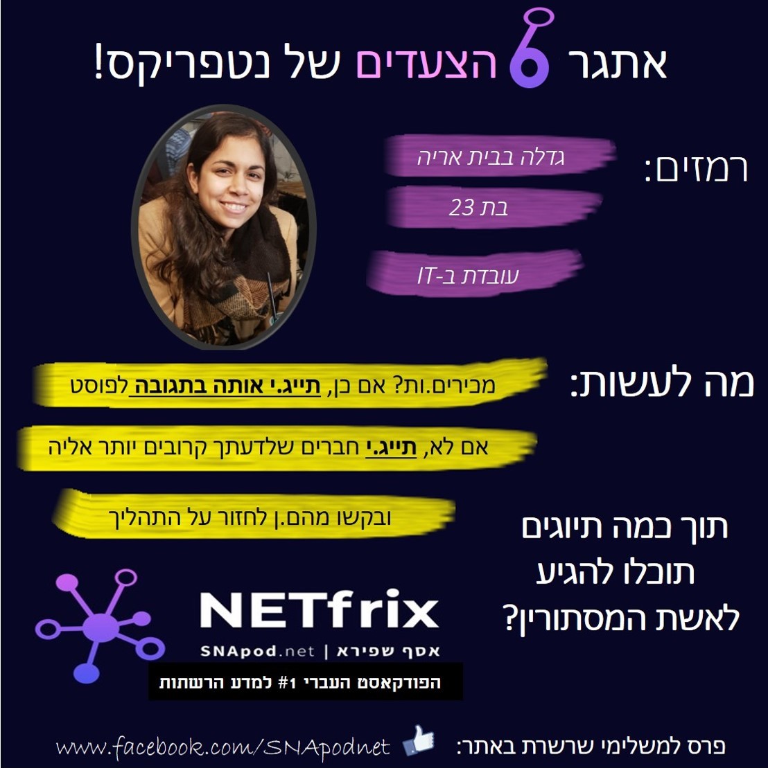 NETfrix ep14: ניסויים ורשתות - מאחורי הקלעים של פייסבוק NETfrix נטפריקס: הפודקסט העברי הראשון למדע הרשתות NETfrix ep14: ניסויים ורשתות - מאחורי הקלעים של פייסבוק