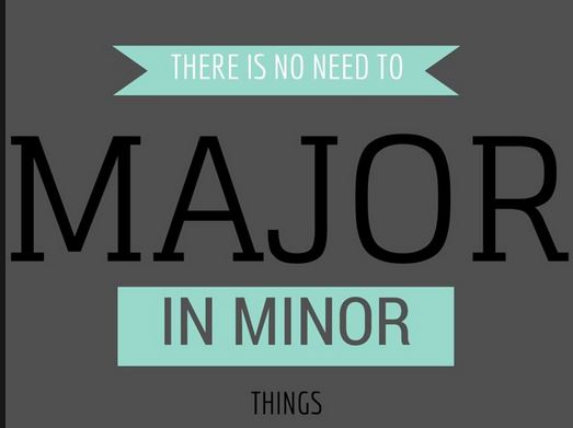 Get Moving Mondays - Don't MAJOR in the MINORs