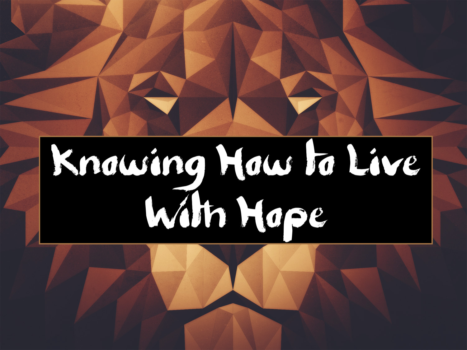“Knowing How to Live With Hope” 12-1-19