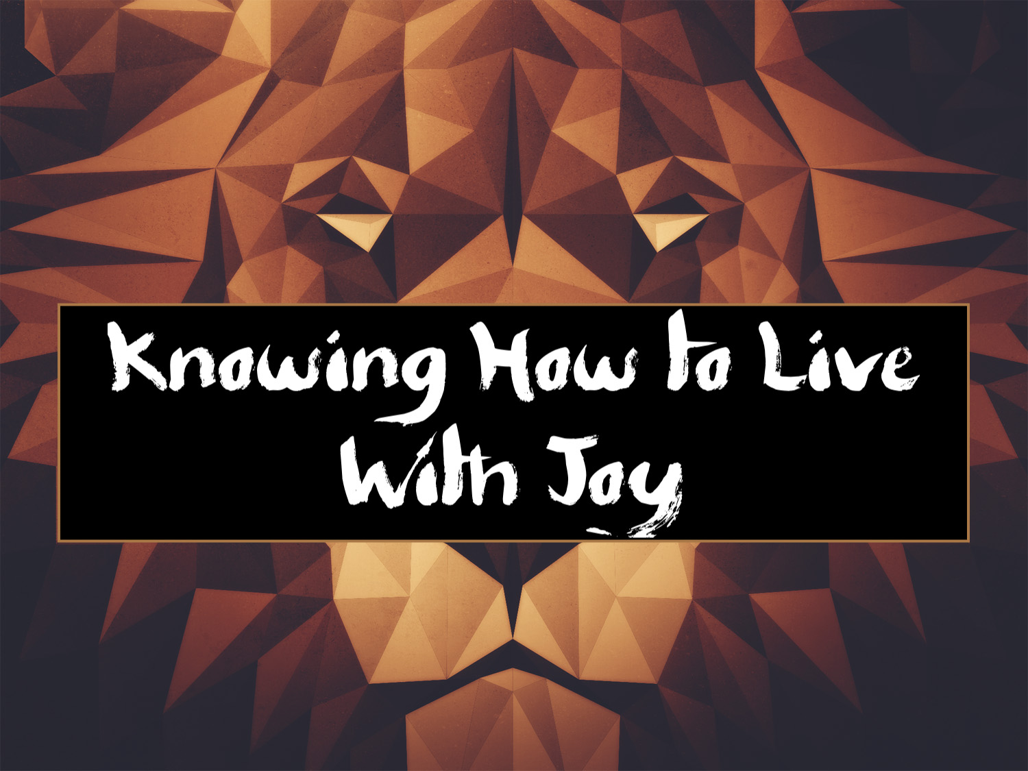 “Knowing How to Live With Joy” 12-15-19