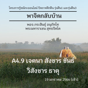 A4.9 เจตนา สังขาร ขันธ์ วิสังขาร ธาตุ พม.ราเชน 190164 (เช้า)