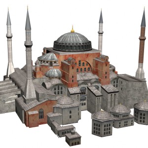 Hagia Sophia 13: 3D model: Major changes to exterior