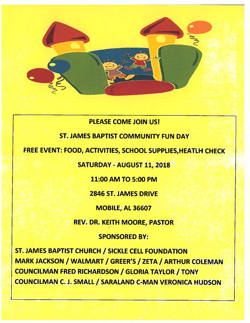 Motivations Presents St. James Missionary Baptist Church Community Fun Day "Mobile, AL"