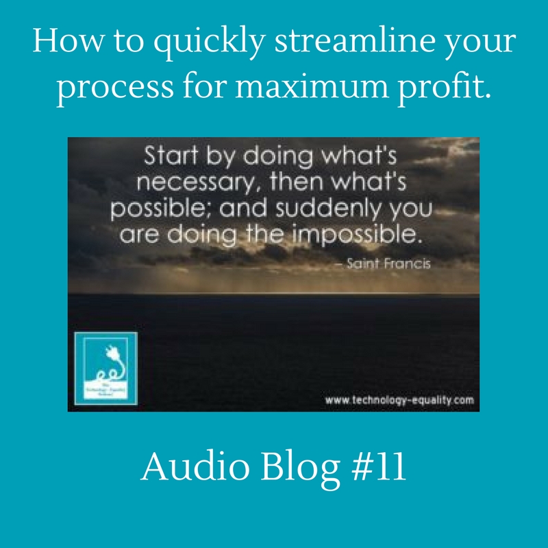 How to quickly streamline your process for maximum profit.