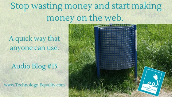 Stop wasting money and start making money on the web.