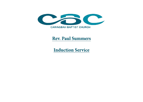 Rev. Paul Summers Induction - 7.02.2016