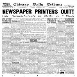 November 25 - Chicago Printers Walk Off the Job