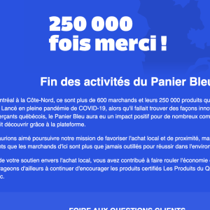 La fin du Panier Bleu et une facture de 22 millions $