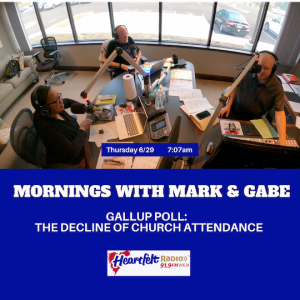 Mornings with Mark & Gabe - 6.29.23 - Gallup:The Decline of Church Attendance