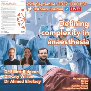 Defining complexity in anaesthesia