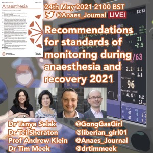 Recommendations for standards of monitoring during anaesthesia and recovery 2021