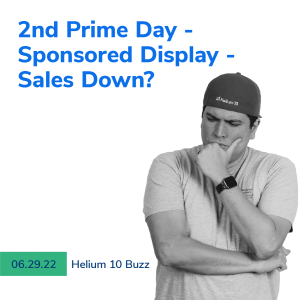 Helium 10 Buzz 6/29/22: 2nd Prime Day - Sponsored Display - Sales Down?