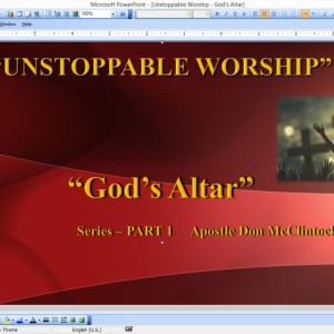 Unstoppable Worship Apostle Don