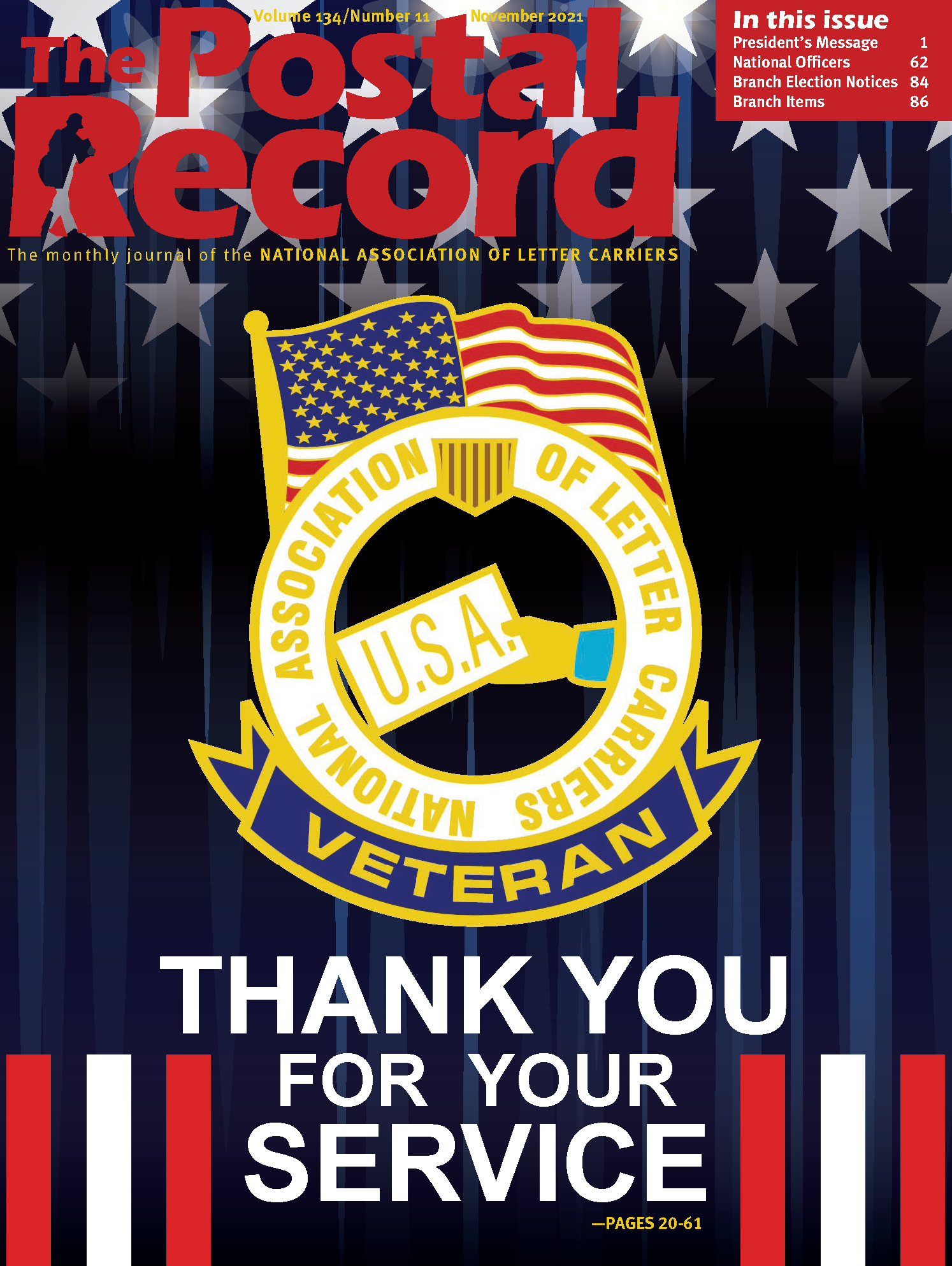 November Postal Record: Secretary Treasurer