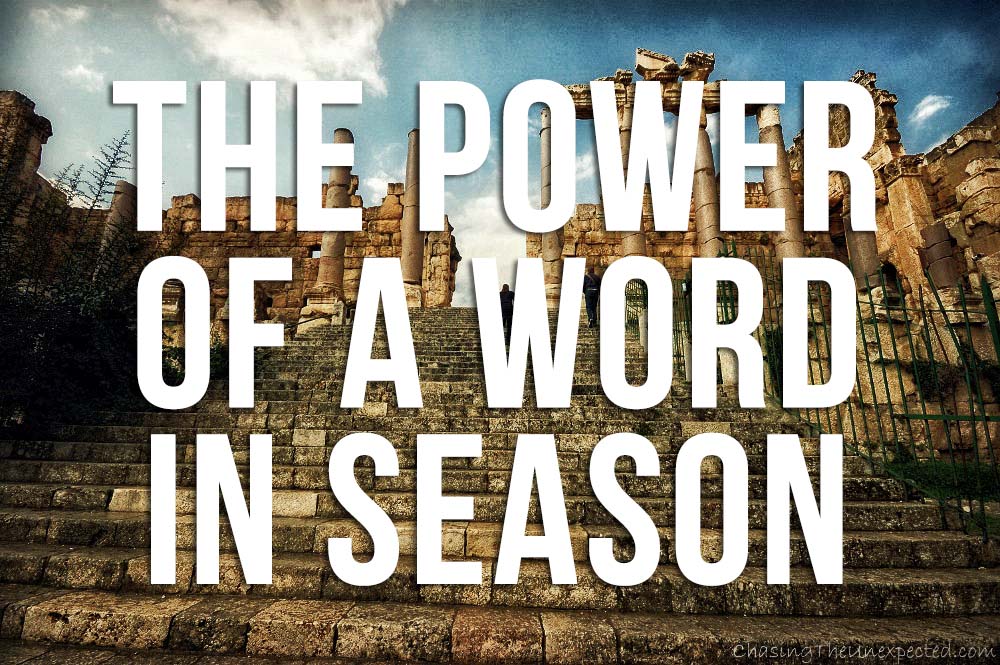The Power of a Word in Season