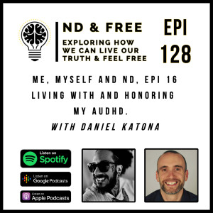Epi 128 - Living With and Honoring My AuDHD - With Daniel Katona - Me, Myself & ND - Epi 16